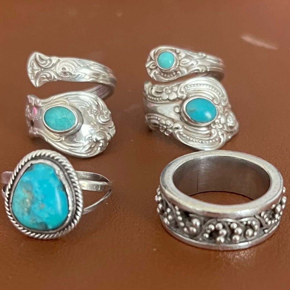 Lois Hill & Vintage Turquoise Rings
